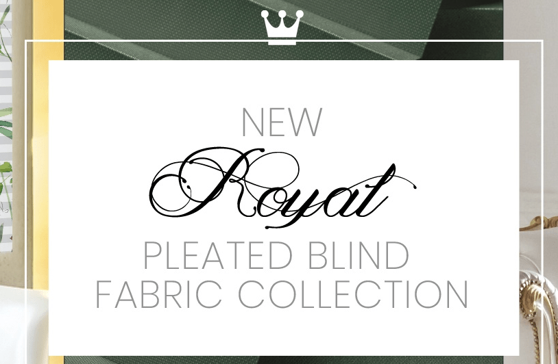 Royal pleated blind fabric collection now at Lex Blinds!